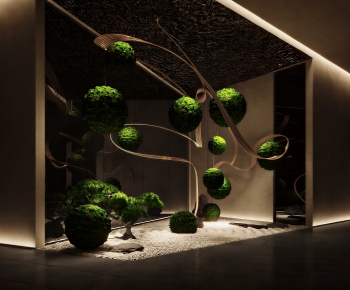 Modern Plant Landscaping-ID:738838913