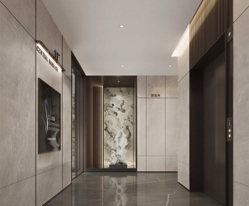 Modern Office Elevator Hall-ID:654916056