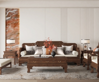 New Chinese Style Sofa Combination-ID:125248914