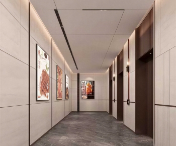 Modern Office Elevator Hall-ID:615273009