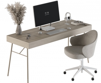 Modern Computer Desk And Chair-ID:986150036
