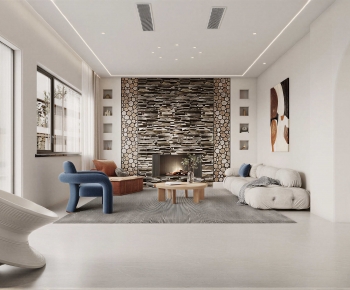 Modern A Living Room-ID:619203095