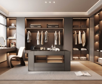 Modern Clothes Storage Area-ID:196118125