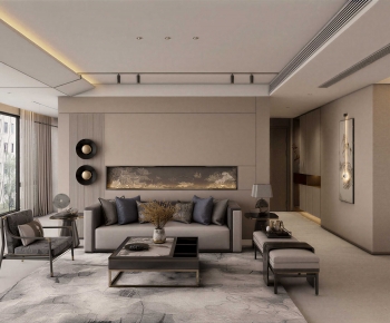 New Chinese Style A Living Room-ID:630161059