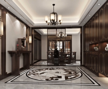 New Chinese Style Hallway-ID:580037121