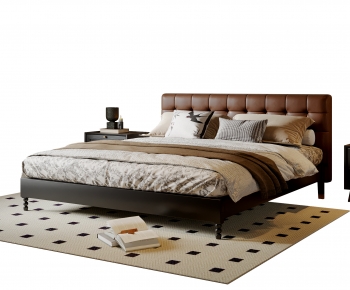 Retro Style Double Bed-ID:973899453