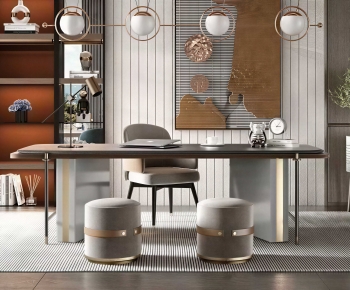 Modern Office Desk And Chair-ID:927357919