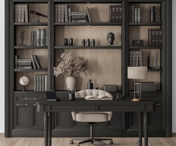 Modern Office Desk And Chair-ID:846340758