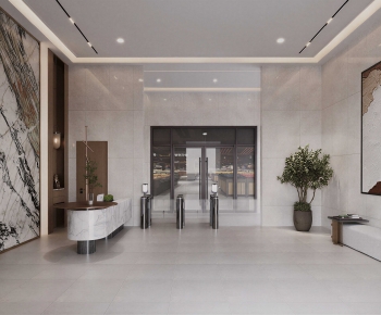 Modern Office Reception Desk-ID:713469981