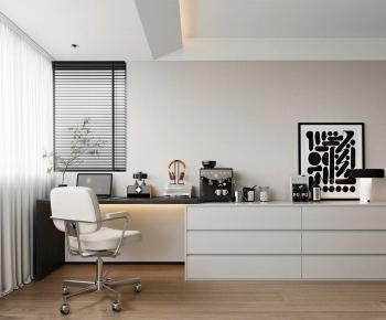 Modern Computer Desk And Chair-ID:399795069