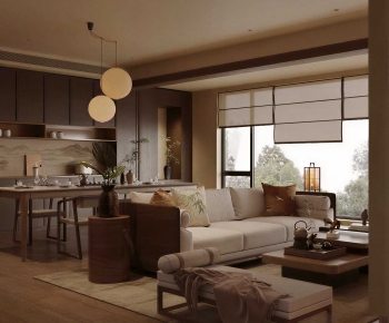 New Chinese Style A Living Room-ID:531265973