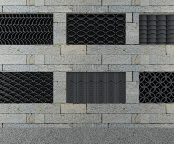 New Chinese Style TV Wall-ID:464349033