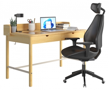 Modern Office Desk And Chair-ID:915605077
