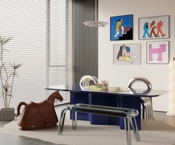 Modern Computer Desk And Chair-ID:283245098