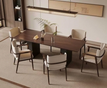 New Chinese Style Dining Table And Chairs-ID:659771921