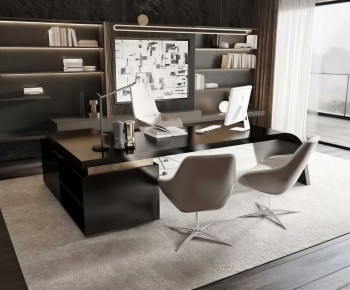 Modern Office Desk And Chair-ID:798522001