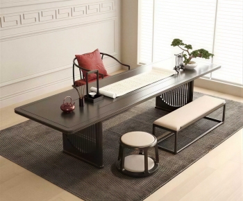 New Chinese Style Computer Desk And Chair-ID:131201983