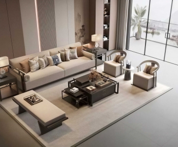 New Chinese Style Sofa Combination-ID:449718955