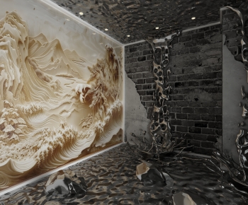 New Chinese Style TV Wall-ID:234781038