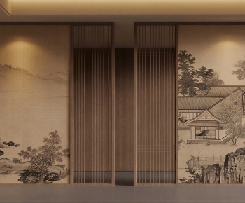 New Chinese Style TV Wall-ID:768699698