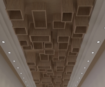 Modern Suspended Ceiling-ID:427702901