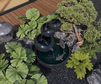 New Chinese Style Rockery Waterscape-ID:518834115