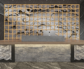 Modern Reception Desk-ID:654643066