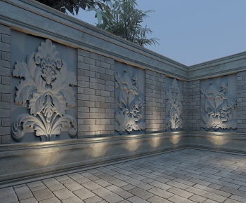 New Chinese Style TV Wall-ID:800724982