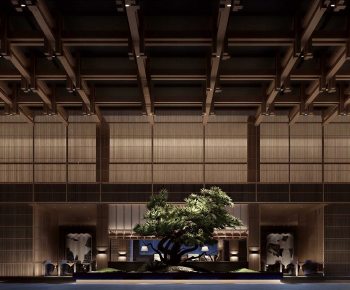 New Chinese Style Lobby Hall-ID:100851127