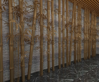 New Chinese Style TV Wall-ID:757247925