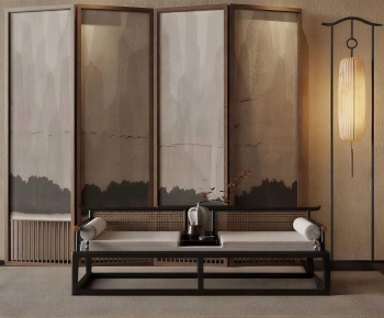 New Chinese Style A Sofa For Two-ID:302237993