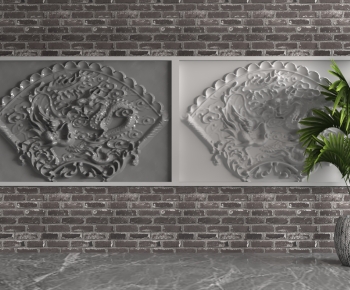 New Chinese Style TV Wall-ID:104294064