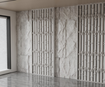 New Chinese Style TV Wall-ID:925126082