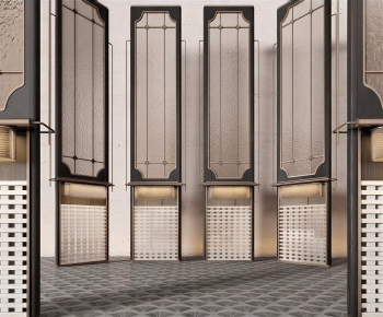 New Chinese Style Glass Screen Partition-ID:651937965