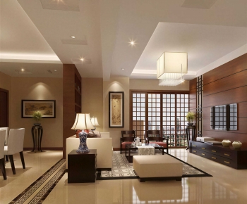 New Chinese Style A Living Room-ID:366049056