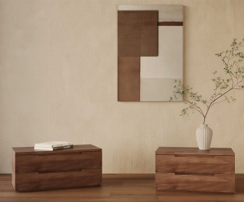 Wabi-sabi Style Bedside Cupboard-ID:561580752