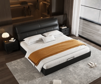Modern Double Bed-ID:175418986