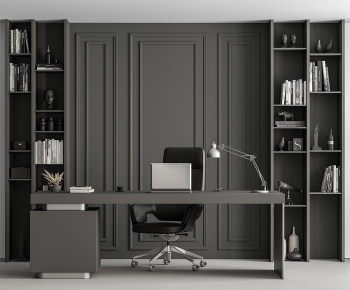 Modern Office Desk And Chair-ID:680417063