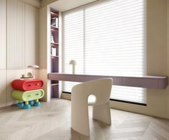 Modern Computer Desk And Chair-ID:622375972