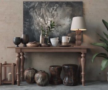 Wabi-sabi Style Console-ID:428190957