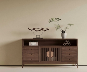 New Chinese Style Entrance Cabinet-ID:600163944