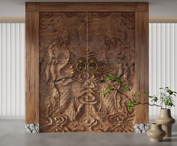 New Chinese Style Double Door-ID:824135079