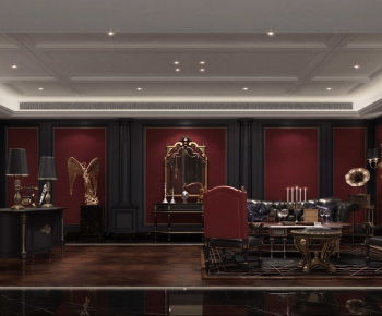 European Style Office Living Room-ID:912585974