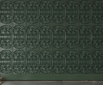 New Chinese Style TV Wall-ID:723315001