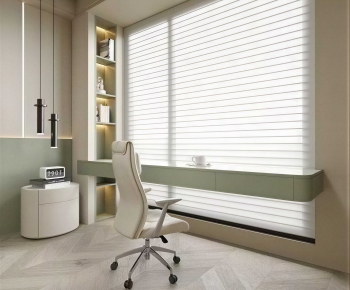 Modern Computer Desk And Chair-ID:911803016