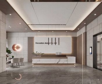 Modern Office Reception Desk-ID:653198962