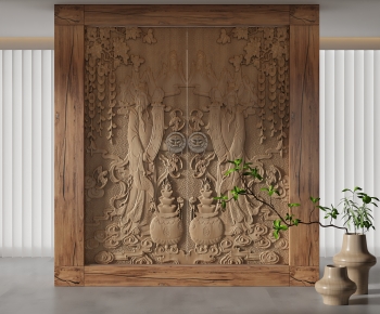 New Chinese Style Double Door-ID:251298909