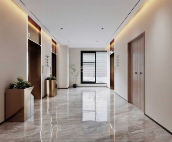 Modern Office Elevator Hall-ID:740879062