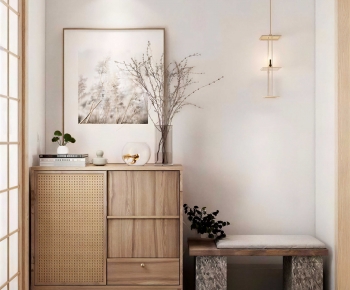 Japanese Style Entrance Cabinet-ID:297279493