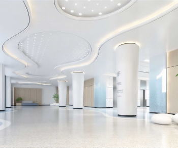 Modern Hospital Hall-ID:492727042